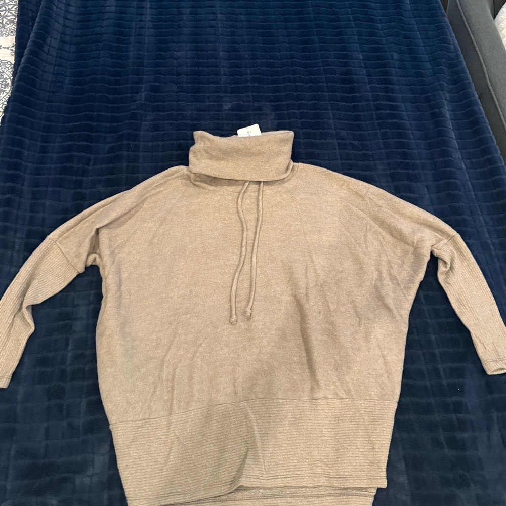 Cherish women’s Beige Turtleneck Sweater-super soft and cozy
